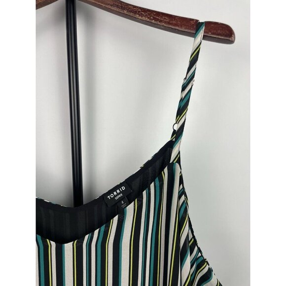 Torrid Sophie Multicolor Stripe Sleeveless Flowy Blouse Top Size 4X - Picture 2 of 6